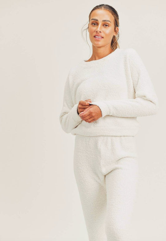 Cozy Crop Top & Jogger Lounge Set - Tired Mama Co.