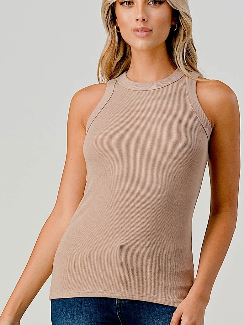 Essential Ribbed Racerback Tank - Tired Mama Co.