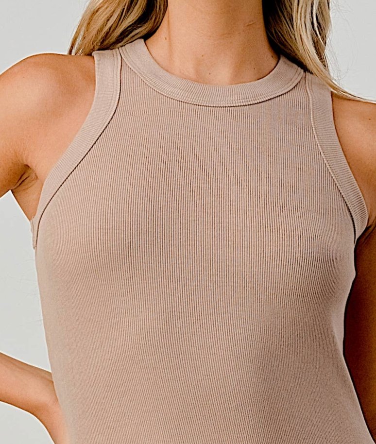 Essential Ribbed Racerback Tank - Tired Mama Co.