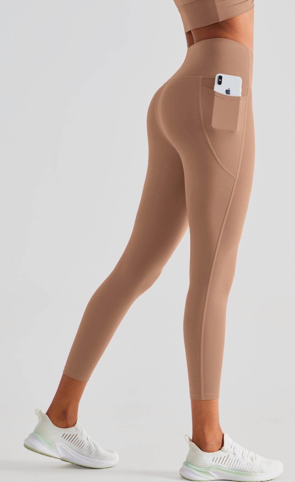 LIQQY® Women's Soft High Waist Yoga Leggings Solid Plain Activewear Pa